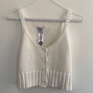 Opening Ceremony White Knit Crop Top
